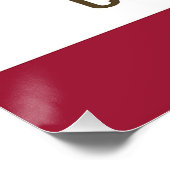 Patriottisch poster met vlag van Californië (Hoek)