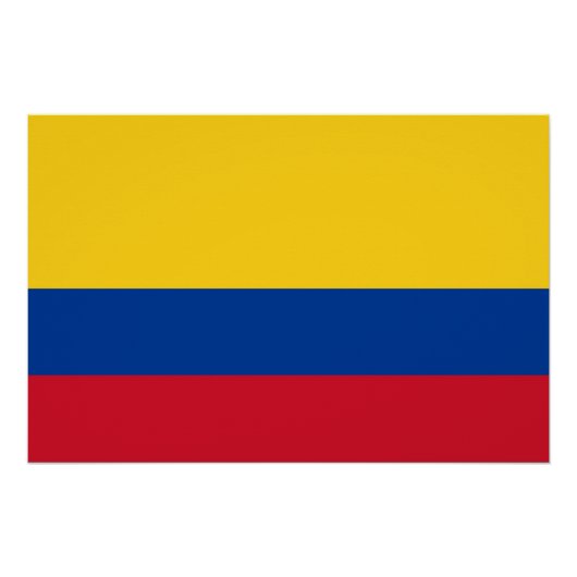 Patriottisch poster met vlag van Colombia (Voorkant)