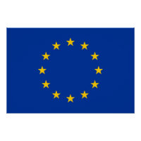 Patriottisch poster met vlag van de Europese Unie