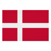 Patriottisch poster met vlag van Denemarken (Voorkant)