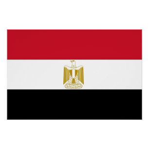 Patriottisch poster met vlag van Egypte
