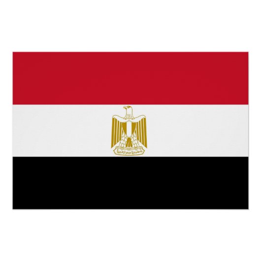 Patriottisch poster met vlag van Egypte (Voorkant)