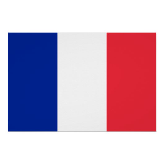 Patriottisch poster met vlag van Frankrijk (Voorkant)
