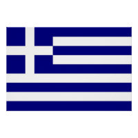 Patriottisch poster met vlag van Griekenland