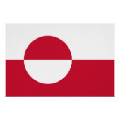Patriottisch poster met vlag van Groenland (Voorkant)