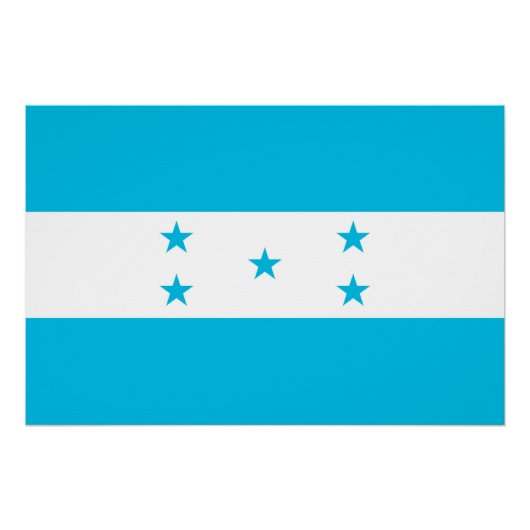 Patriottisch poster met vlag van Honduras (Voorkant)