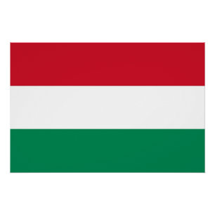 Patriottisch poster met vlag van Hongarije
