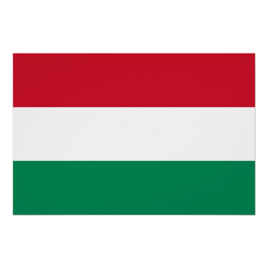 Patriottisch poster met vlag van Hongarije (Voorkant)