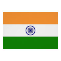 Patriottisch poster met vlag van India