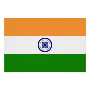 Patriottisch poster met vlag van India