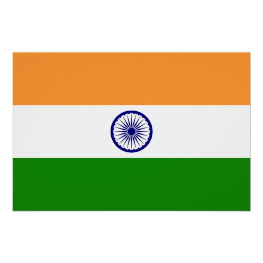 Patriottisch poster met vlag van India (Voorkant)