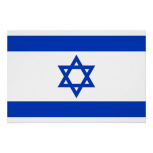 Patriottisch poster met vlag van Israël