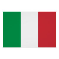Patriottisch poster met vlag van Italië