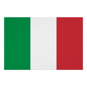 Patriottisch poster met vlag van Italië