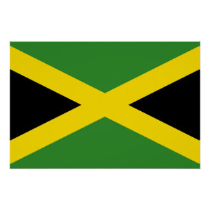 Patriottisch poster met vlag van Jamaica