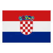 Patriottisch poster met vlag van Kroatië (Voorkant)
