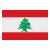 Patriottisch poster met vlag van Libanon (Voorkant)