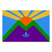 Patriottisch poster met Vlag van Manitou Springs (Voorkant)