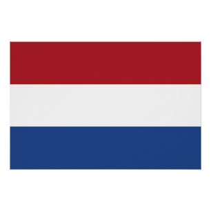 Patriottisch poster met vlag van Nederland