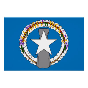 Patriottisch poster met Vlag van Noordelijke Maria