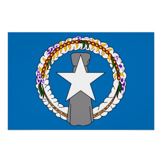 Patriottisch poster met Vlag van Noordelijke Maria (Voorkant)
