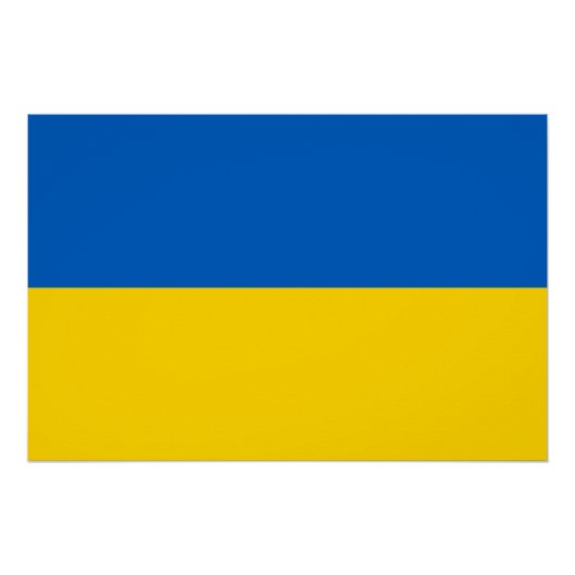 Patriottisch poster met vlag van Oekraïne (Voorkant)