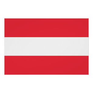 Patriottisch poster met vlag van Oostenrijk