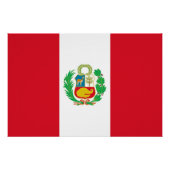 Patriottisch poster met vlag van Peru (Voorkant)