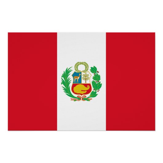 Patriottisch poster met vlag van Peru (Voorkant)