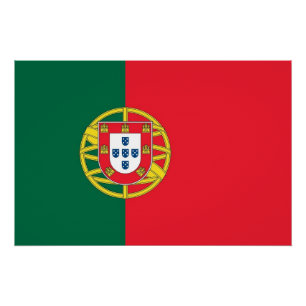 Patriottisch poster met vlag van Portugal