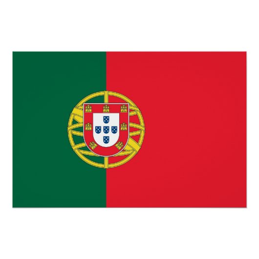 Patriottisch poster met vlag van Portugal (Voorkant)