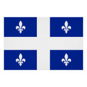 Patriottisch poster met vlag van Quebec (Voorkant)