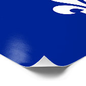 Patriottisch poster met vlag van Quebec (Hoek)