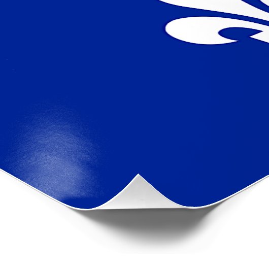 Patriottisch poster met vlag van Quebec (Hoek)