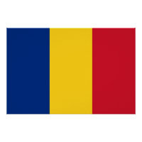 Patriottisch poster met vlag van Roemenië