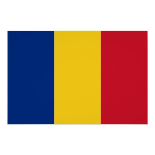 Patriottisch poster met vlag van Roemenië (Voorkant)