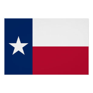 Patriottisch poster met vlag van Texas