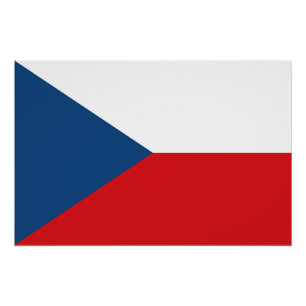 Patriottisch poster met vlag van Tsjechië