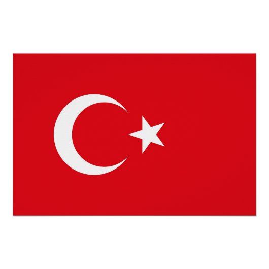 Patriottisch poster met vlag van Turkije (Voorkant)