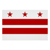 Patriottisch poster met vlag van Washington DC (Voorkant)