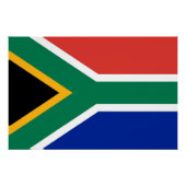Patriottisch poster met vlag van Zuid-Afrika (Voorkant)
