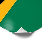 Patriottisch poster met vlag van Zuid-Afrika (Hoek)