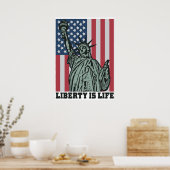 Patriottisch Poster - Vrijheidsbeeld - Amerikaanse (Keuken)