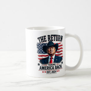 Patriottisch President Donald Trump Cowboy neemt A Koffiemok