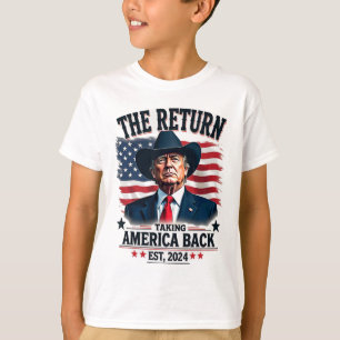 Patriottisch President Donald Trump Cowboy neemt A T-shirt