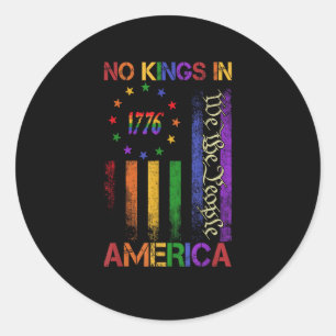 Patriottisch Protest Geen Koningen In Amerika Ronde Sticker