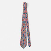 Patriottisch Psychedelisch Tie-Dye Patroon Stropdas (Voorkant)