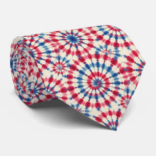 Patriottisch Psychedelisch Tie-Dye Patroon Stropdas