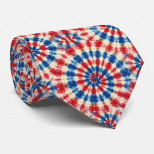 Patriottisch Psychedelisch Tie-Dye Patroon Stropdas