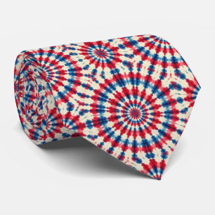 Patriottisch Psychedelisch Tie-Dye Patroon Stropdas
